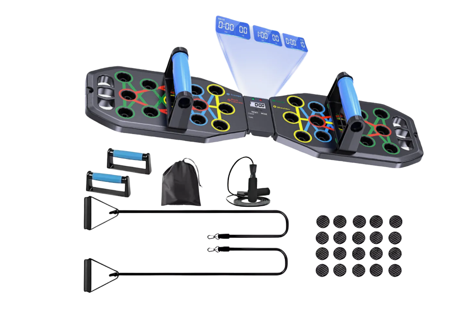 Foto 1 | Kit Soportes Lagartijas Tabla Push Up Board Barras Fitness