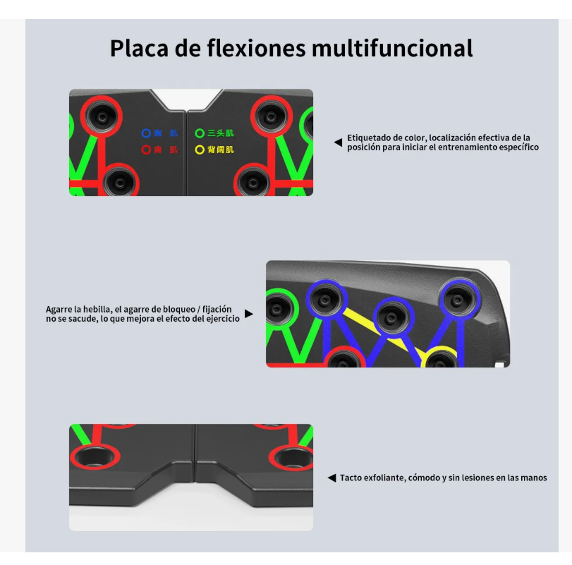 Foto 5 pulgar | Tabla Soporte Hacer Lagartijas Pecho Hombro Espalda Tríceps