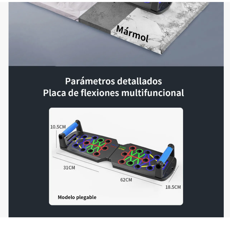 Foto 7 pulgar | Tabla Soporte Hacer Lagartijas Pecho Hombro Espalda Tríceps