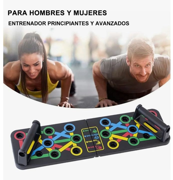 Foto 4 pulgar | Tabla Para Flexiones Ejercicio Multiuso Color Negro