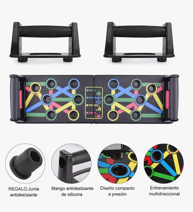 Foto 5 pulgar | Tabla Para Flexiones Ejercicio Multiuso Color Negro
