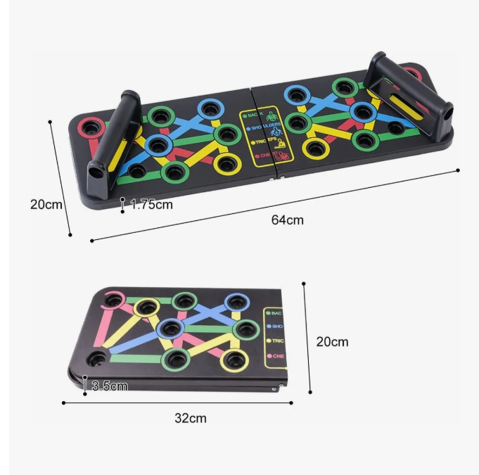 Foto 6 pulgar | Tabla Para Flexiones Ejercicio Multiuso Color Negro