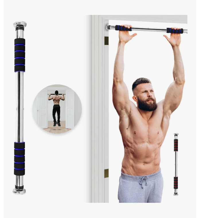 Foto 5 | Barra Dominadas Para Puerta Abdominales Casa Gym Extensible Color Azul