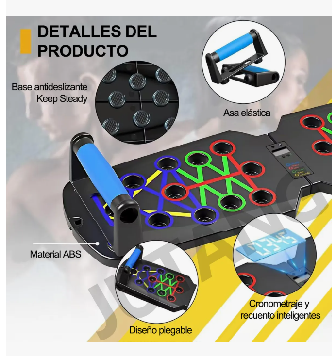 Foto 6 pulgar | Tablero para Lagartijas Portátil Multifuncional