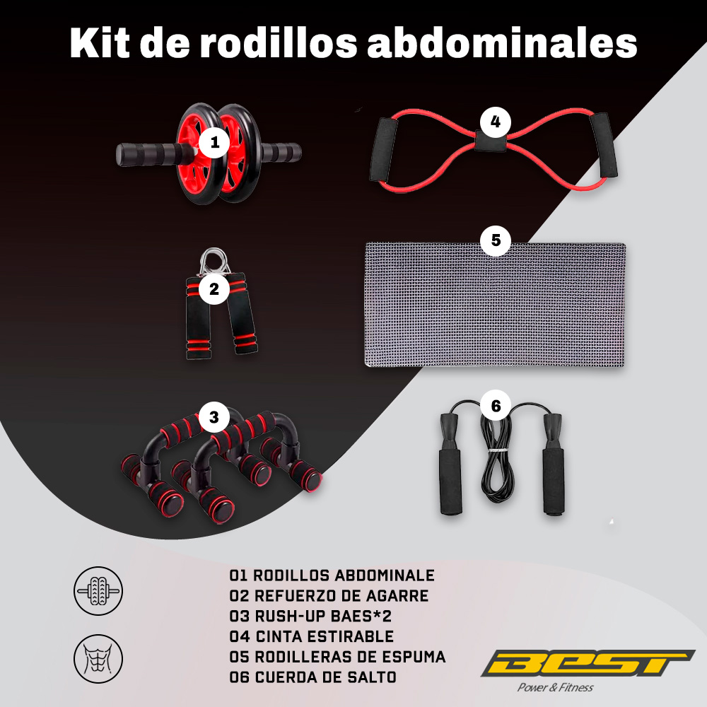 Foto 3 pulgar | Kit para Ejercicios Best JY8705 color Negro Multifuncional 7 en 1