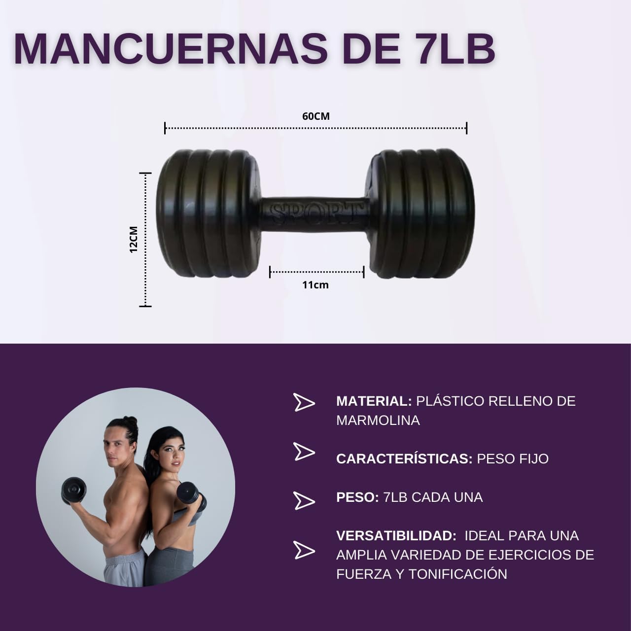 Foto 3 pulgar | Kit de Ejercicio Sady Sport Par de Mancuernas 7 Lb C/U y Par de Polainas 1 kg C/U