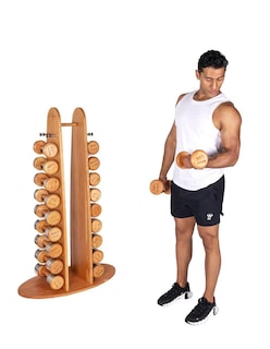 Foto 2 | Set de Mancuernas Unifitness con Soporte