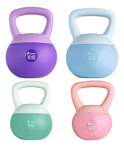 Foto 1 | Set Kit Pesas Rusas Kettlebell 4 6 8 10 Kg Colores 4 Pz Centurfit