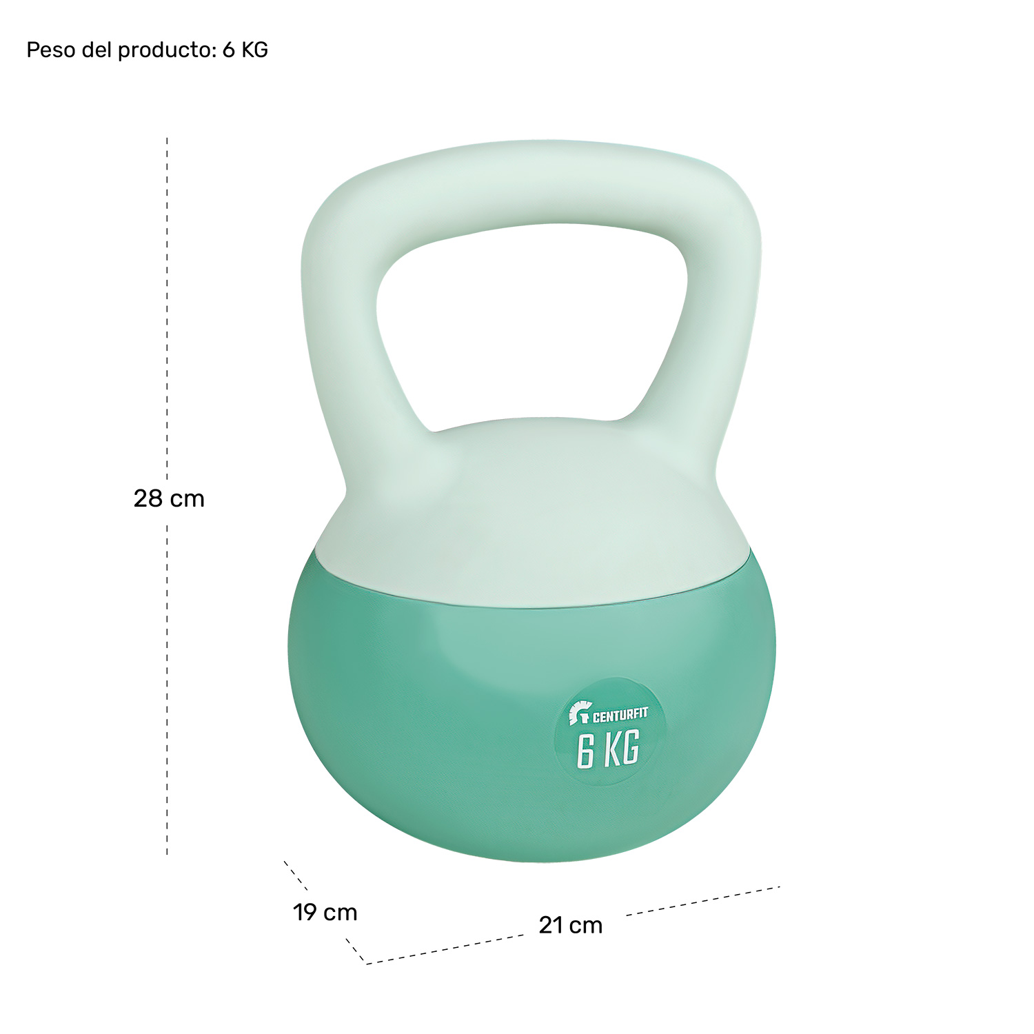 Foto 6 | Set Kit Pesas Rusas Kettlebell 4 6 8 10 Kg Colores 4 Pz Centurfit