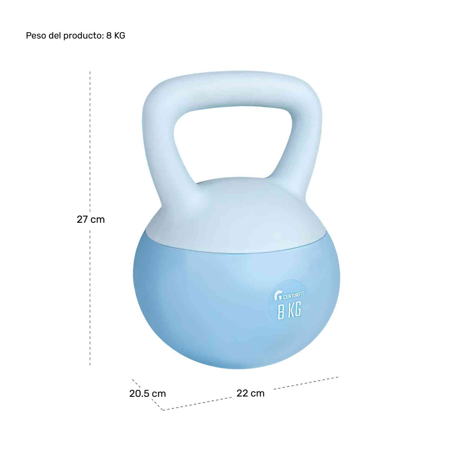 Foto 7 | Set Kit Pesas Rusas Kettlebell 4 6 8 10 Kg Colores 4 Pz Centurfit