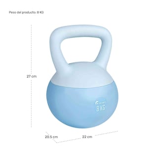 Foto 7 | Set Kit Pesas Rusas Kettlebell 4 6 8 10 Kg Colores 4 Pz Centurfit