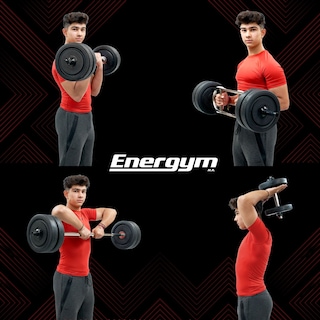 Foto 5 | Kit De Pesas, Barra Recta, Z Y Romana (28 Kg) - Energym
