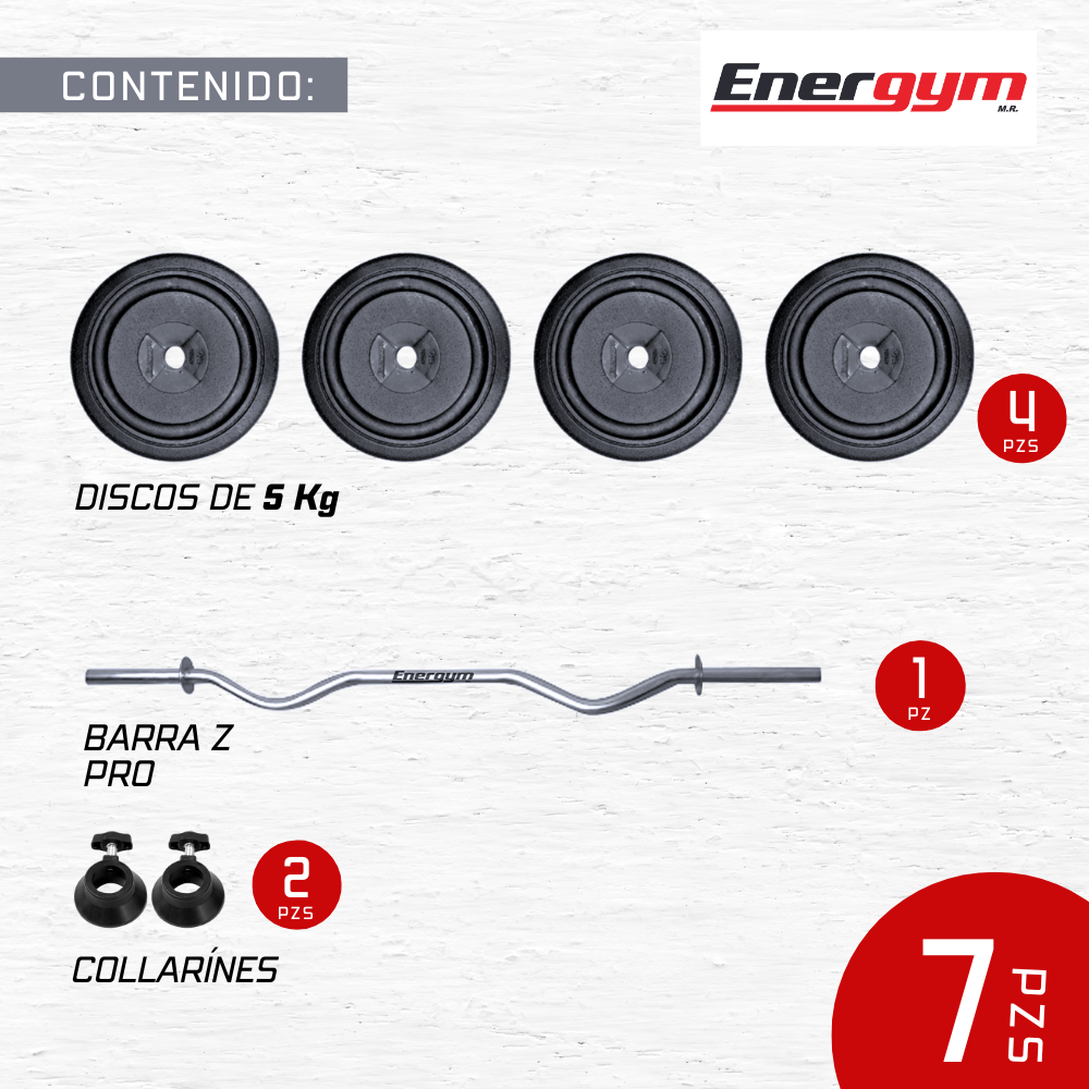 Foto 3 pulgar | Energym - Barra Z 20 Kg