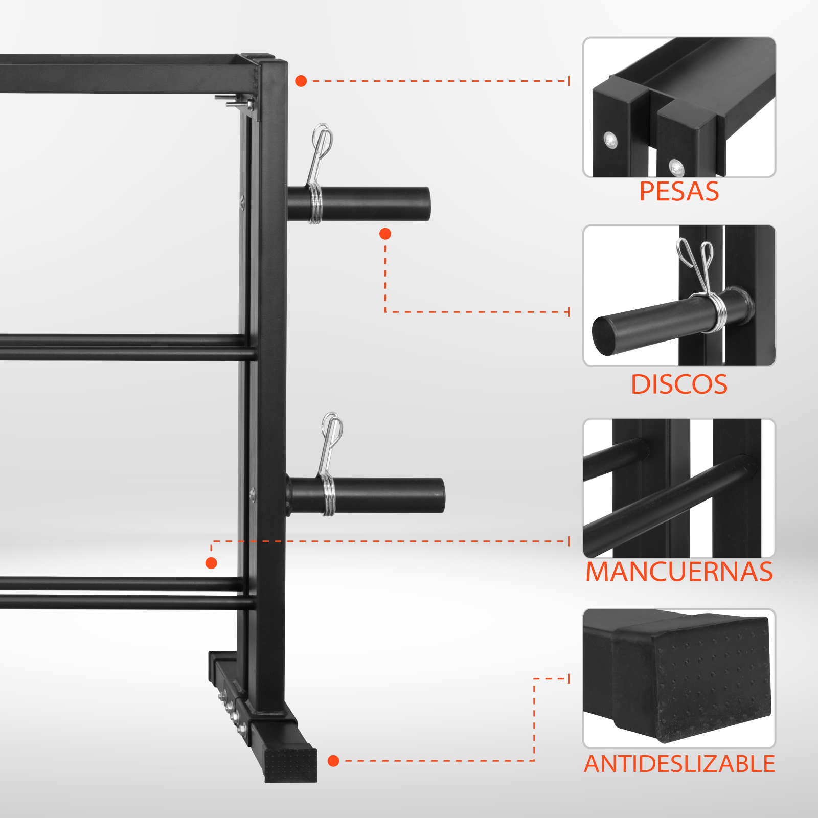 Foto 4 pulgar | Rack Para Pesas Multifuncional