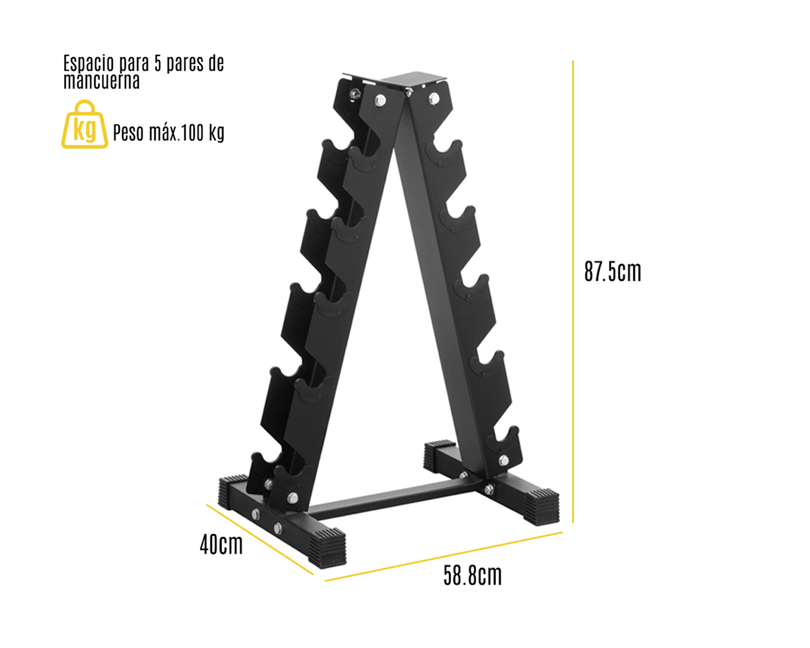 Foto 4 pulgar | Rack para Mancuernas Level Fitness