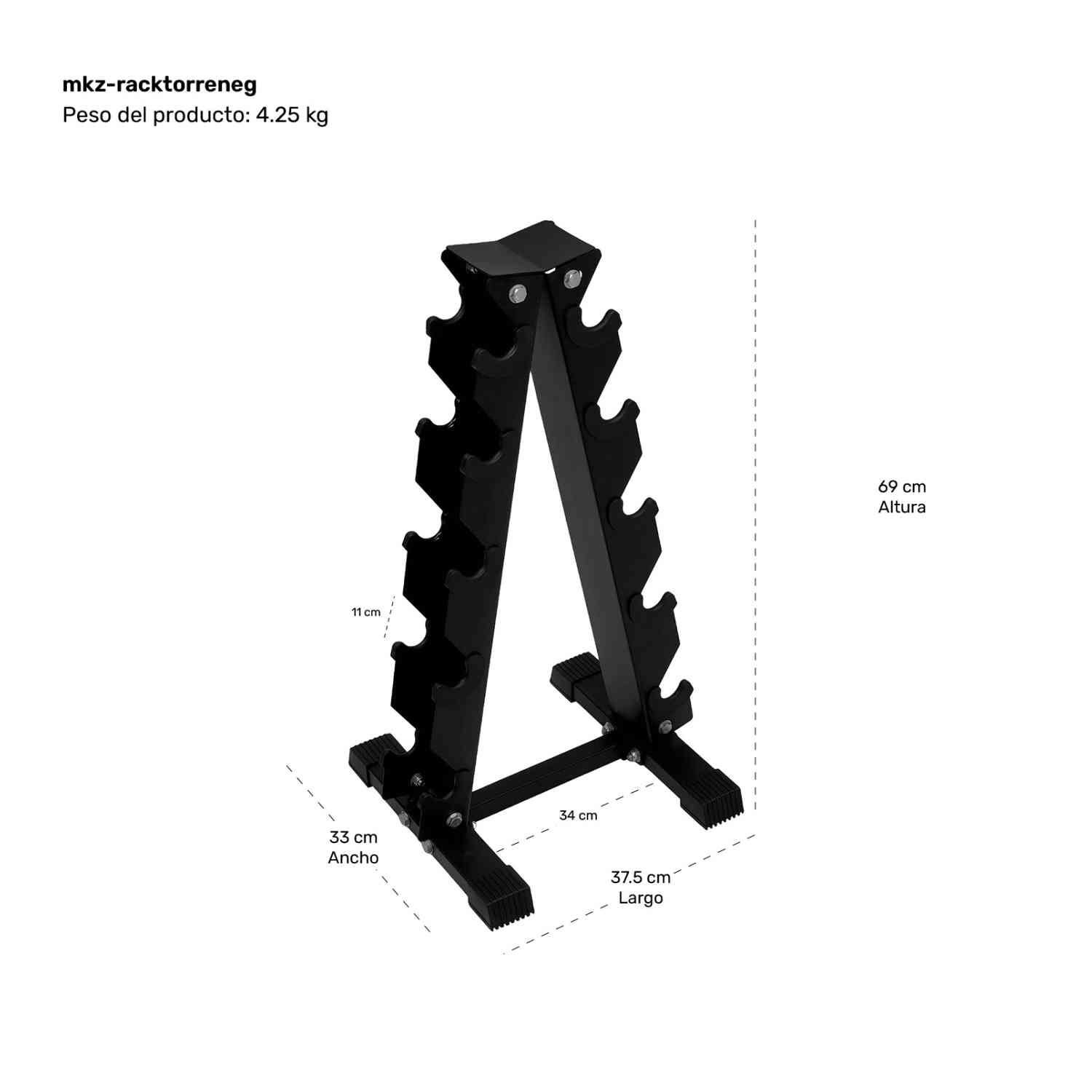 Foto 7 pulgar | Rack Mancuernas Gym Tipo Torre Centurfit Soporte 5 Pares