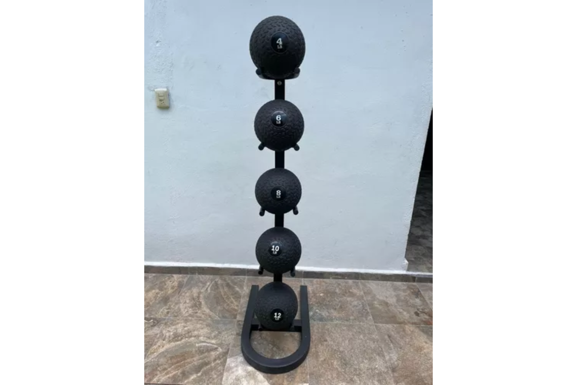 Foto 2 | Rack Con Set De 5 Slam Ball ( 4,6,8,10 Y 12 Libras )