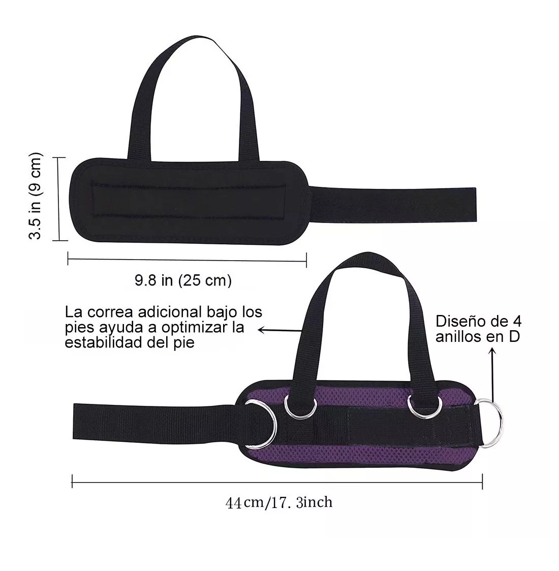 Foto 6 pulgar | Universal Grilletes Gym Tobillo Belug Cosas Para Gym 2 Pcs color Morado