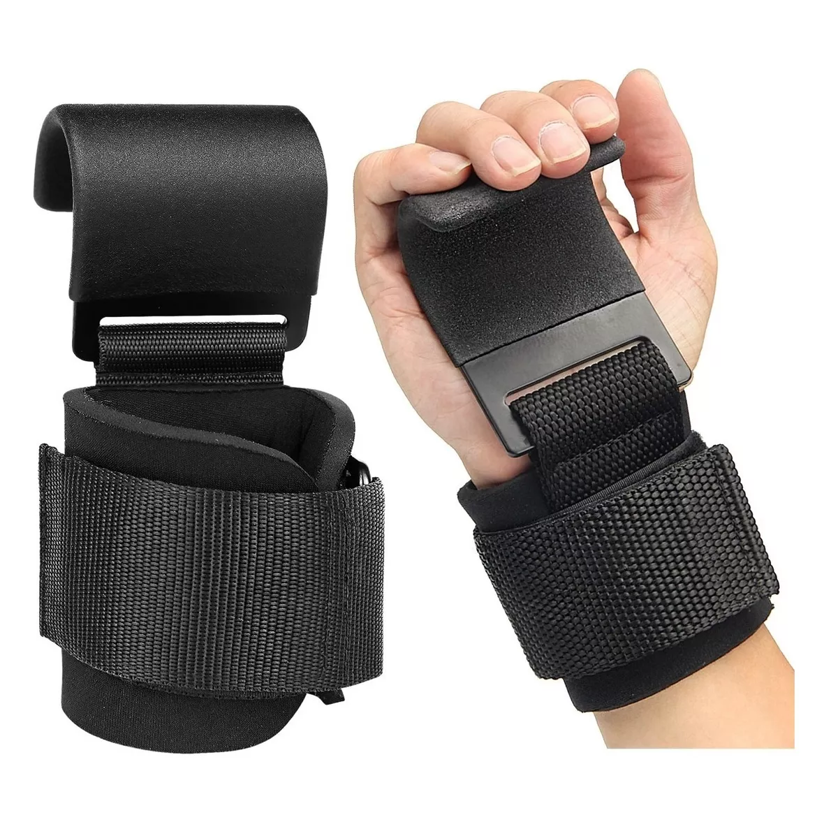 Foto 3 pulgar | Strap Gancho Muñequera Gym Crossfit Pesas Deportiva Gimnasio  Eo Safe Imports Esi-11592 Negro