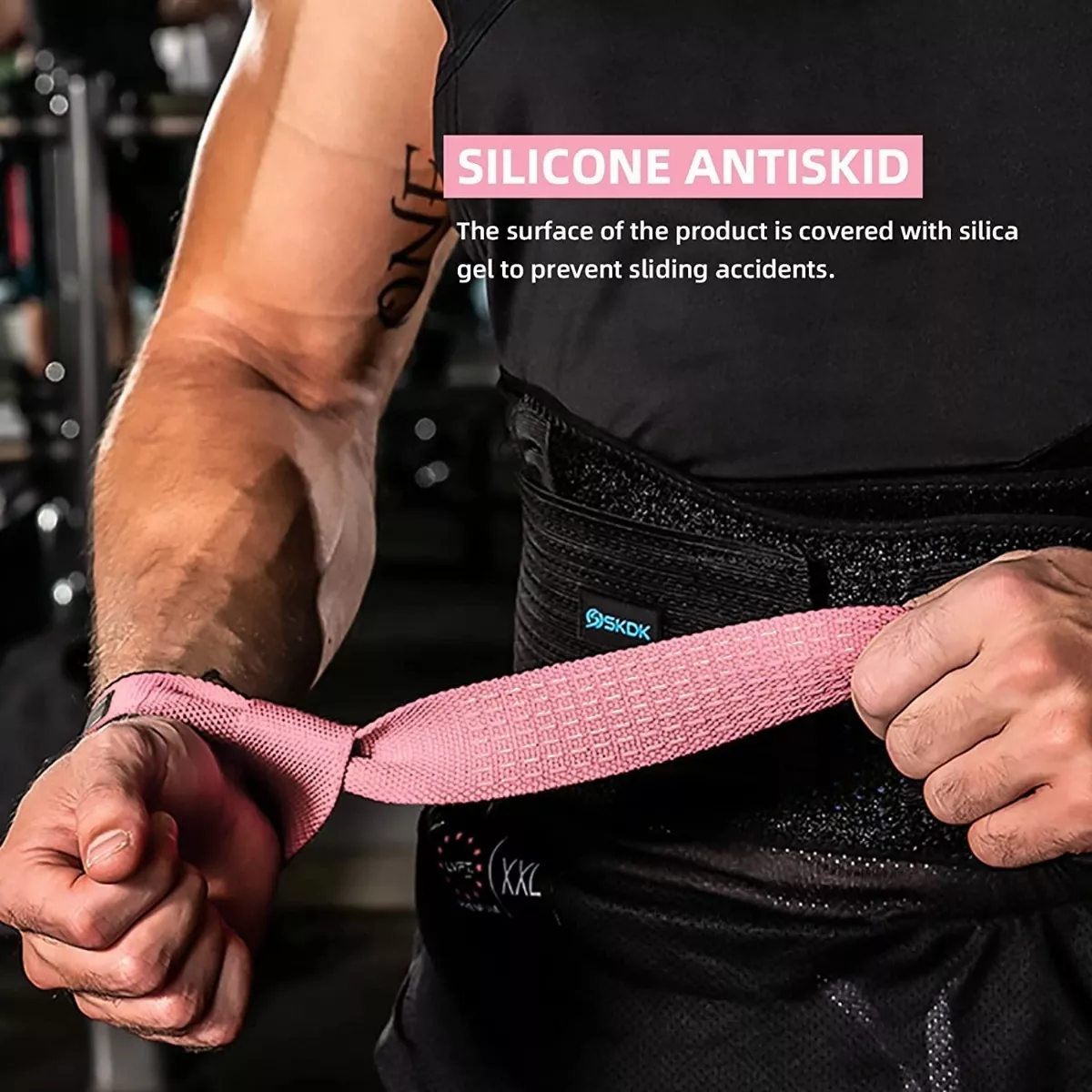 Foto 4 pulgar | Cinta Muñequera Elástica para Entrenamiento Eo Safe Imports 1 Par Rosa