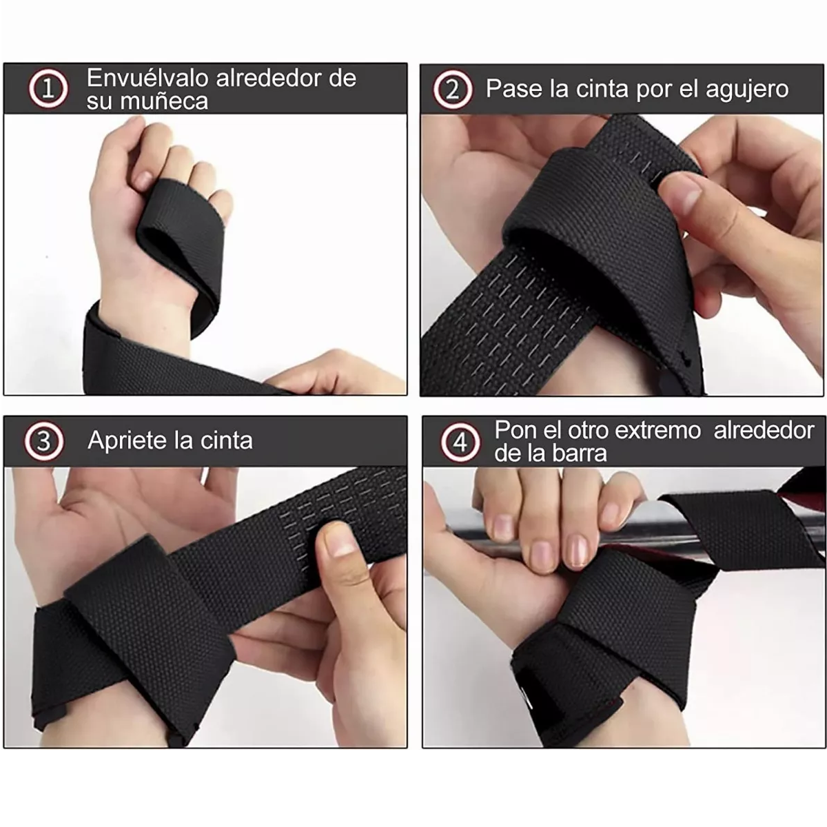 Foto 4 pulgar | Muñequera Elastica Eo Safe Imports 1 Par Negro