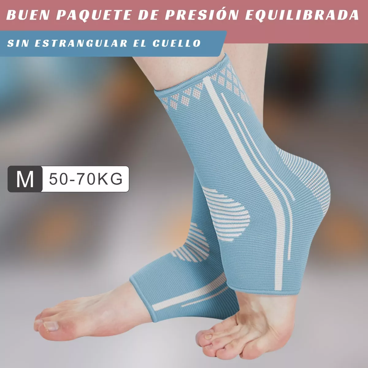 Foto 4 pulgar | Tobillera Deportiva Anti-esguince Soportes Lesión Gym M 2 Pares Eo Safe Imports Esi-11605 Multicolor