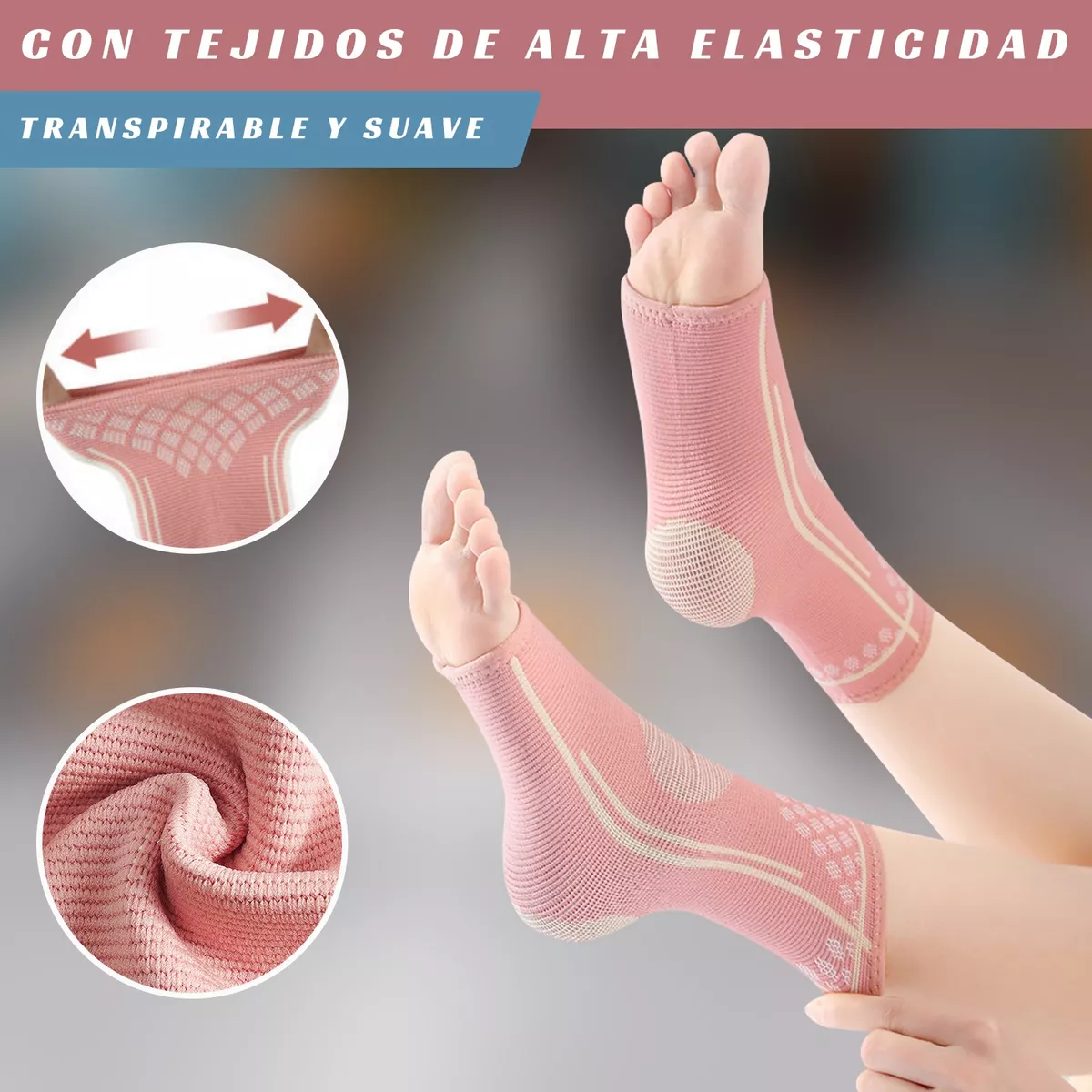 Foto 5 pulgar | Tobillera Deportiva Anti-esguince Soportes Lesión Gym M 2 Pares Eo Safe Imports Esi-11605 Multicolor