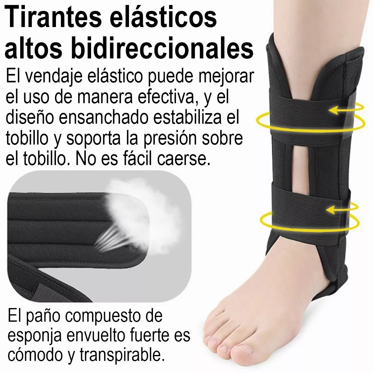 Foto 5 pulgar | Soporte Protector Para Tobillo Torceduras Deporte M Eo Safe Imports Esi-11603 Negro