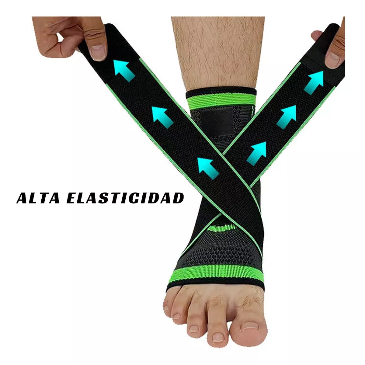 Foto 3 pulgar | Tobillera Deportiva Anti-Esguince Soportes Color Verde Set de 4 Piezas