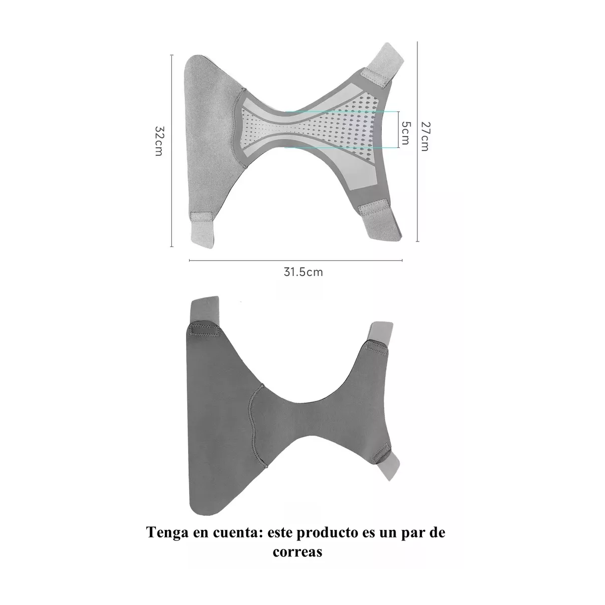 Foto 4 pulgar | Tobillera Compresión Doble Soporte Eo Safe Imports Esi-16941  Gris 2 Piezas