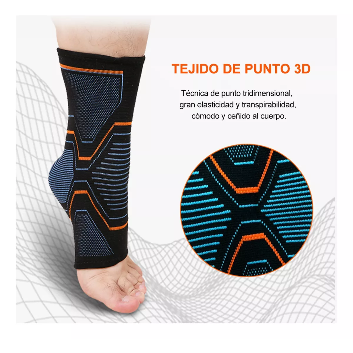 Foto 2 | Par Tobillera Protección Deportiva Fitness Anti-esguince Gym Talla M Eo Safe Imports Esi-16937 Multicolor