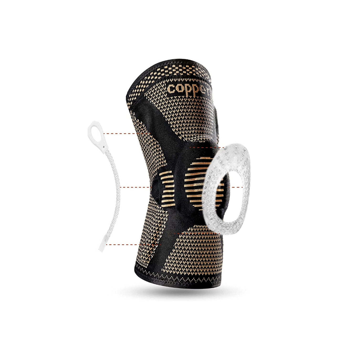Foto 2 pulgar | Rodillera De Gel De Compresión Con Fibra De Cobre - Venta Internacional.