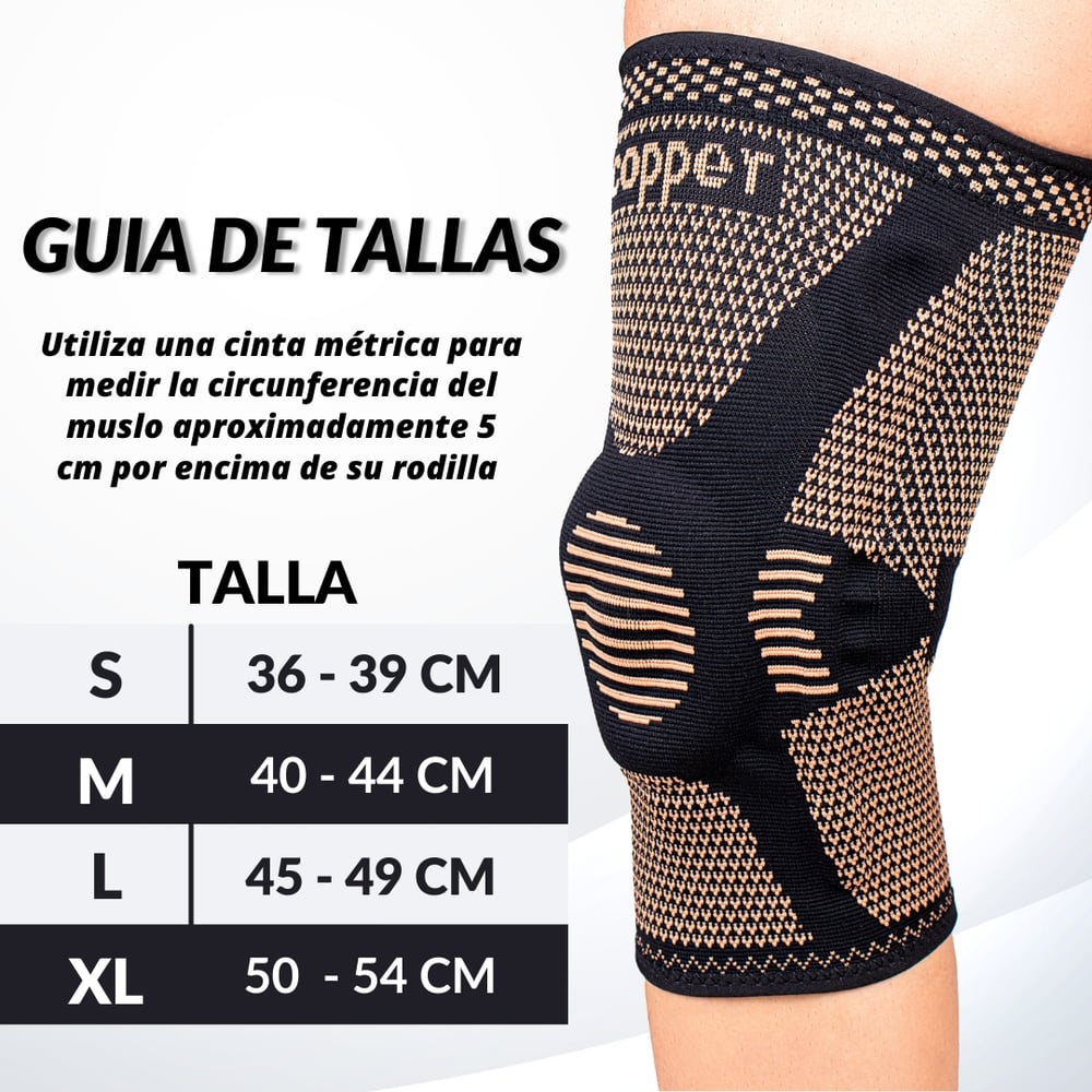 Foto 3 pulgar | Rodillera De Gel De Compresión Con Fibra De Cobre - Venta Internacional.