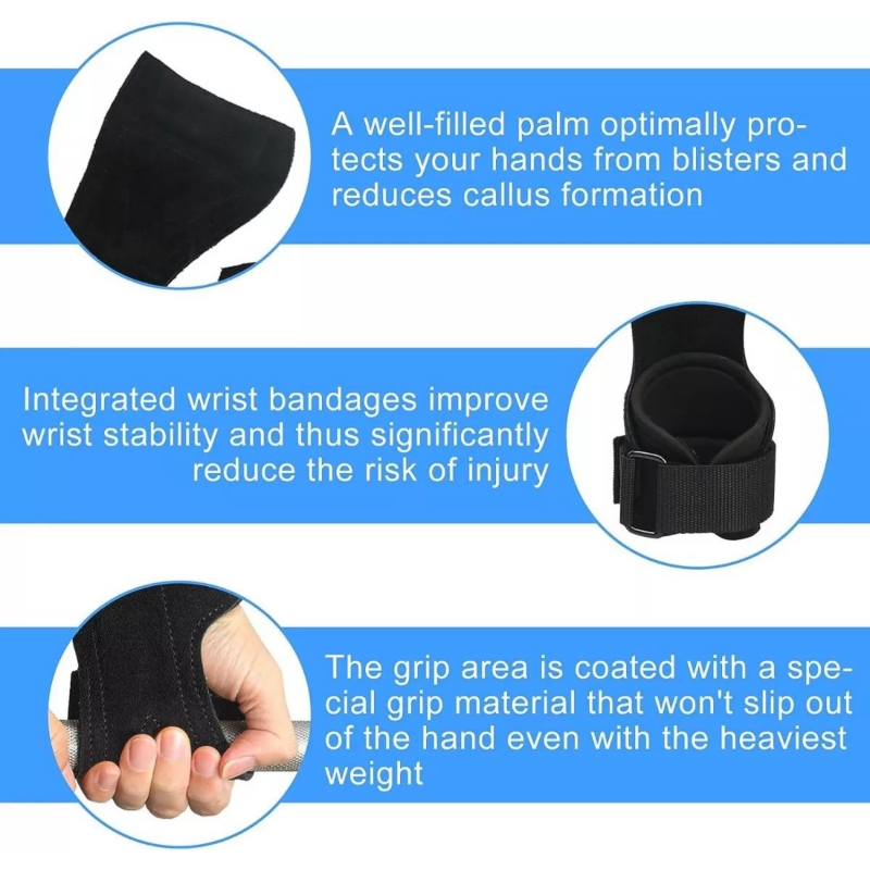 Foto 5 pulgar | Correas De Cuero Para Levantamiento De Pesas Crossfit Calisthenics El Par - Venta Internacional.