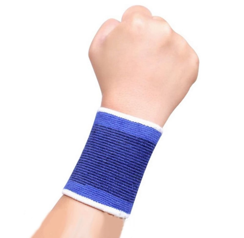 Foto 3 pulgar | Pulsera Ortopédica de Algodón Azul para Deportes 1 Par - Venta Internacional