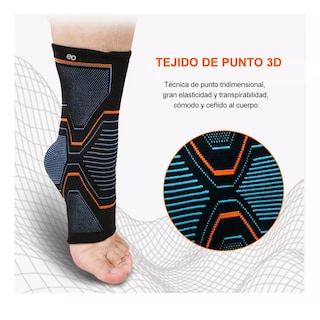 Foto 2 | Par Tobillera Protección Deportiva Fitness Anti-esguince Gym Talla M Eo Safe Imports Esi-16937-1 Multicolor