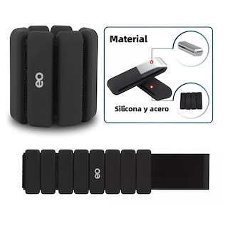 Foto 3 | 1 Par de Tobilleras con Peso Pulsera Silicon Eo Safe Imports ESI-16940-1 Negro