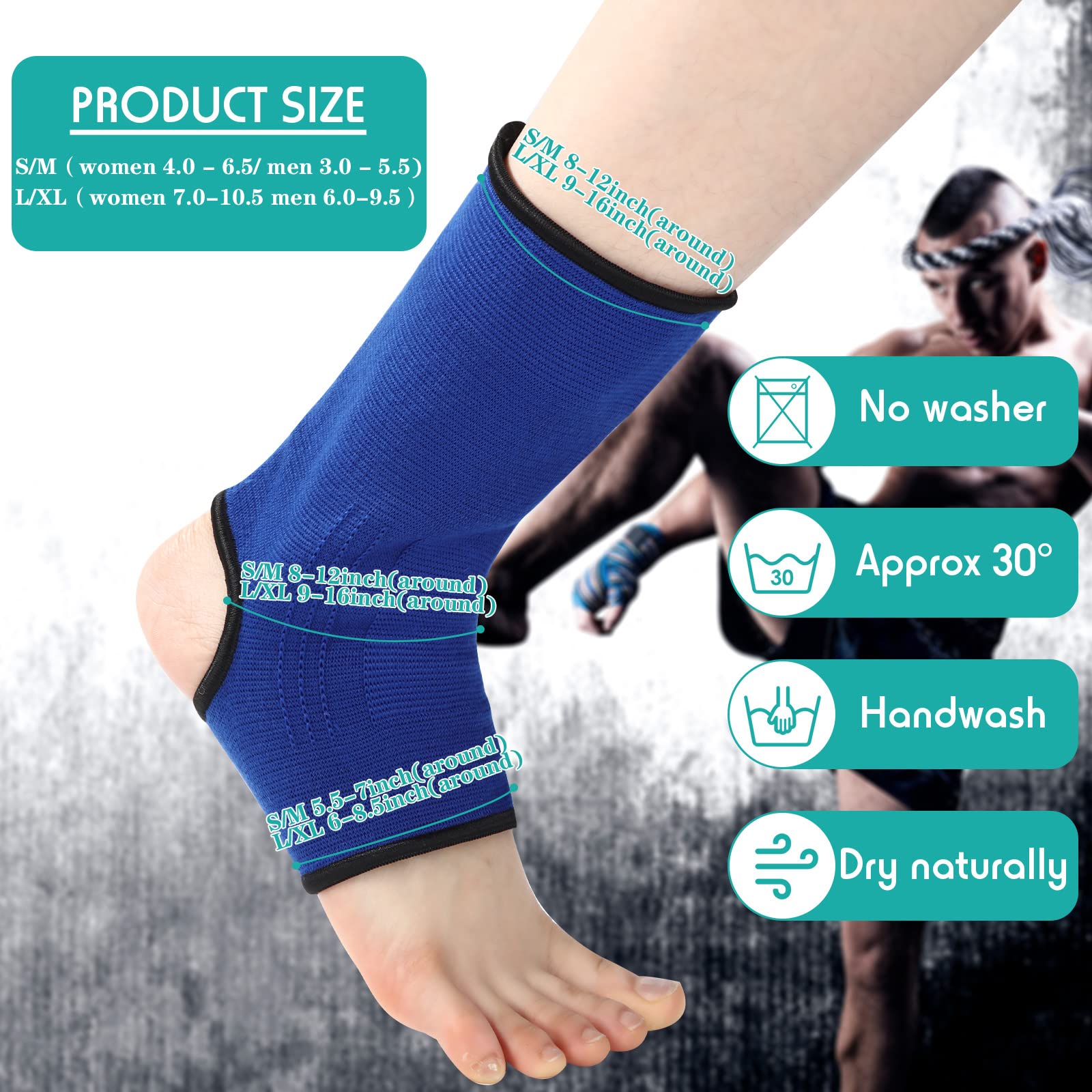 Foto 3 pulgar | Tobillera Geyoga Compression Para Muay Thai Boxing, Talla L - Venta Internacional.
