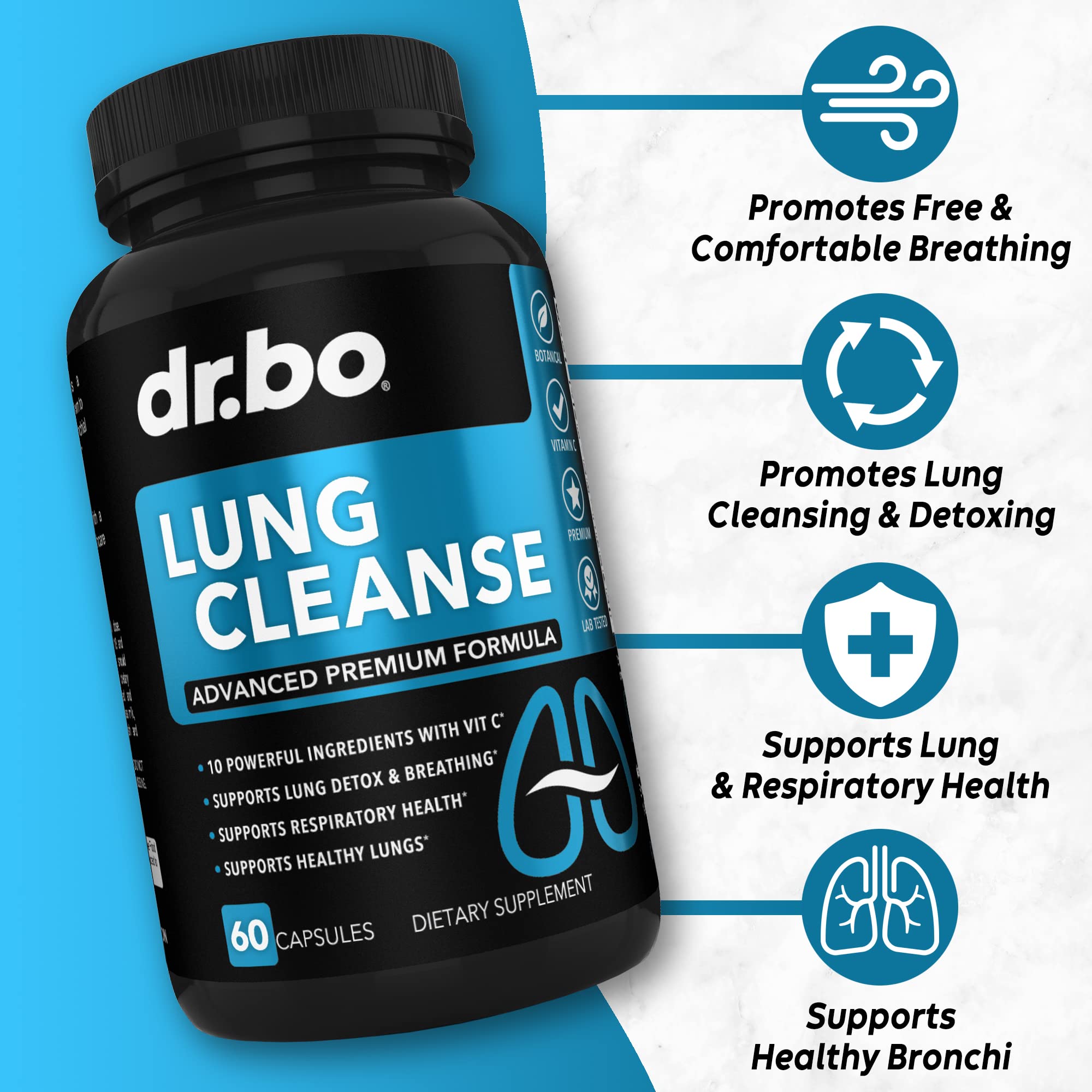 Foto 3 pulgar | Suplemento Dr. Bo Lung Cleanse Support 60 Cápsulas - Venta Internacional.