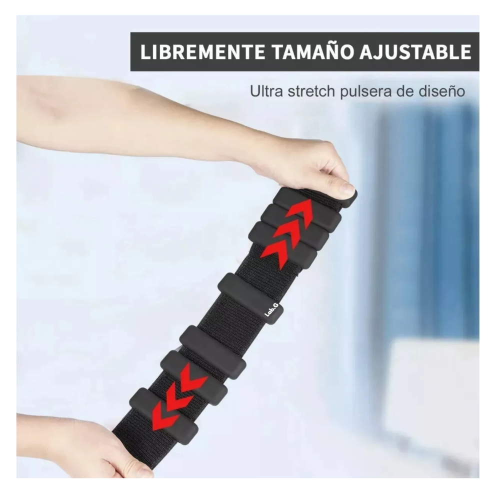 Foto 5 pulgar | Par Tobilleras Con Peso Muñequeras  Lab.g Pulsera Silicon, 450g C/u Negro