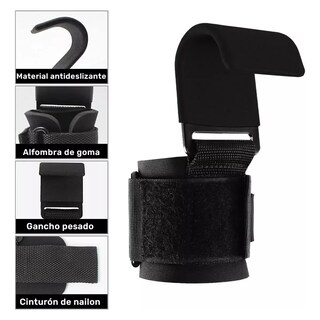 Foto 5 | Muñequera Con Gancho Para Levantar Pesas Lab.g Negro