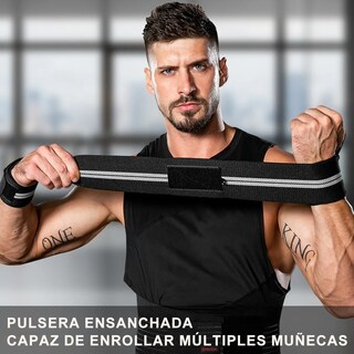 Foto 3 | Muñequeras Crossfit Gym Para Pesas 4 Piezas Lab.g Negro