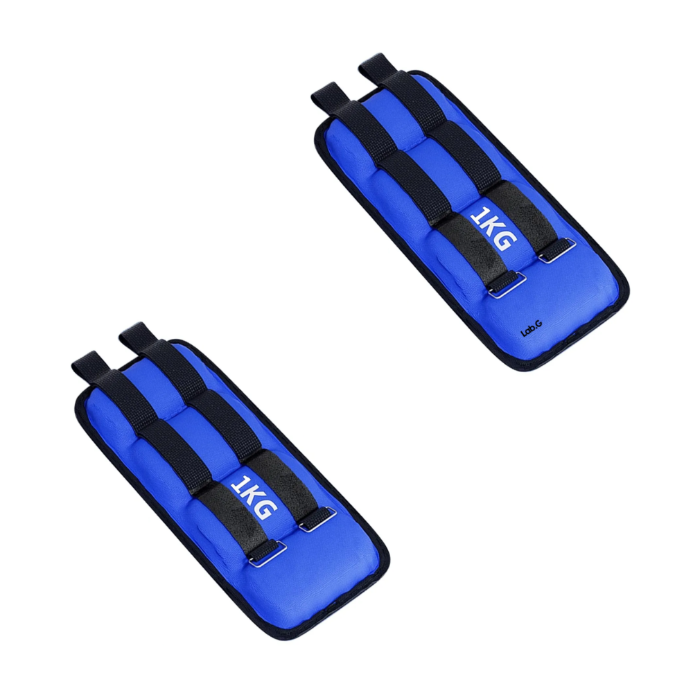 Foto 1 | 2pc Pesas Fitness Par De Polainas 1kg Cada Una Para Tobillos Lab.g  Azul Negro
