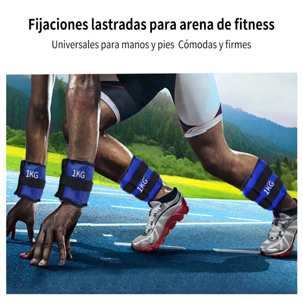 Foto 4 pulgar | 2pc Pesas Fitness Par De Polainas 1kg Cada Una Para Tobillos Lab.g  Azul Negro