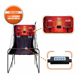 Foto 3 | Tablero de Baloncesto Slam Dunk Arcade con Aros Dobles y Pantalla LED