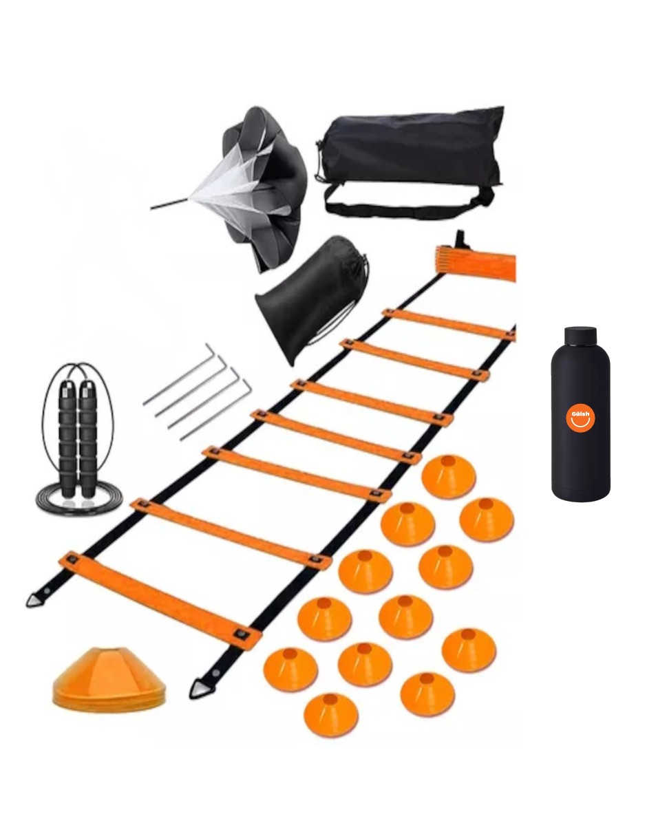 21 Piezas De Entrenamiento De Futbol Color Naranja + Termo Güish gratis