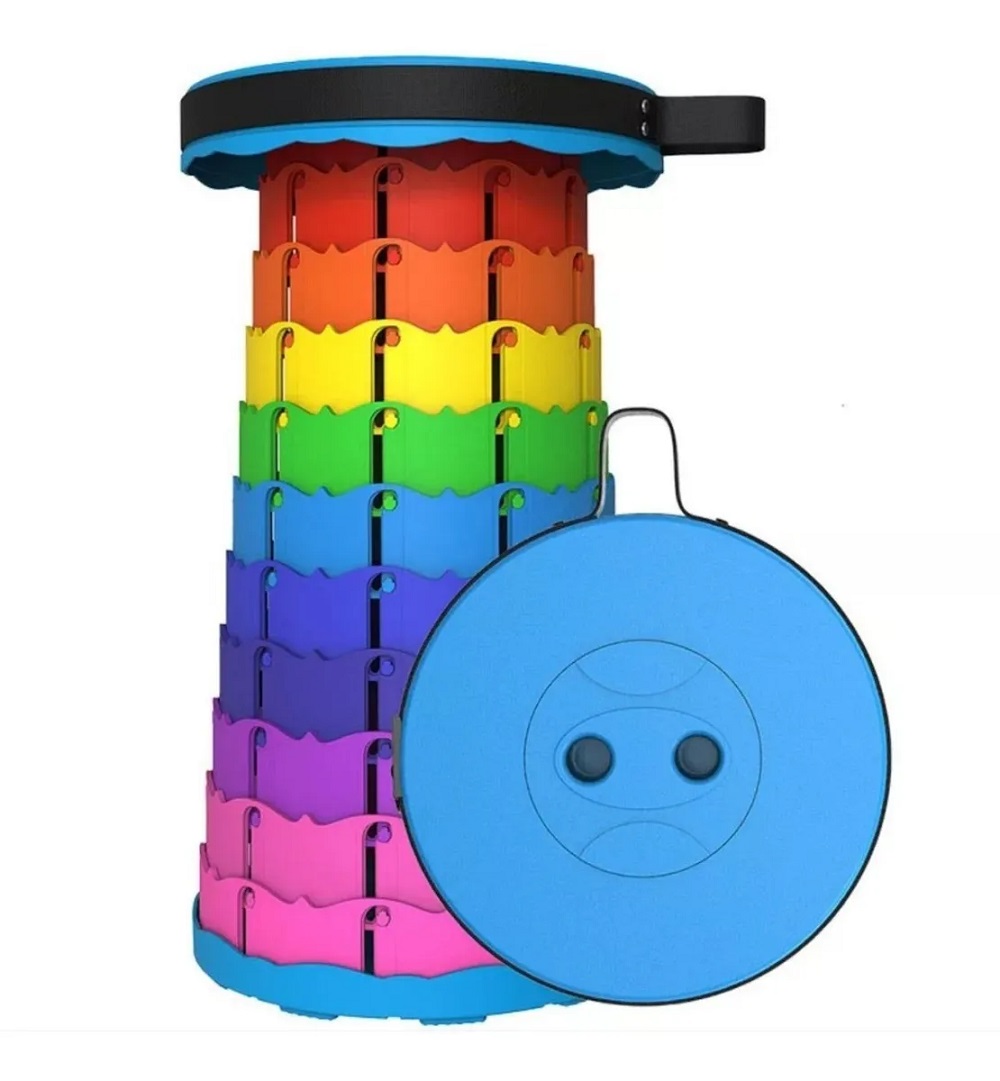 Banco Retráctil Plegable Asiento Telescópico Ligero Portátil Storyland Multicolor
