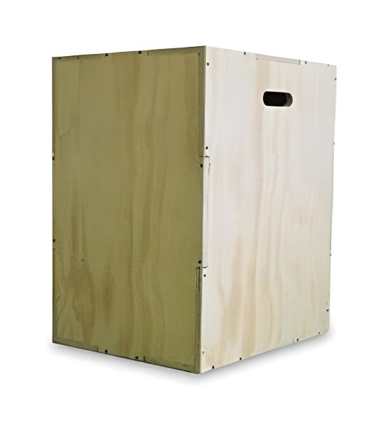 Banco Pliométrico de Madera Plyo Box 30 x 24 x 20 Caja de Madera Crossfit Funcional modelo A00002040 color Beige