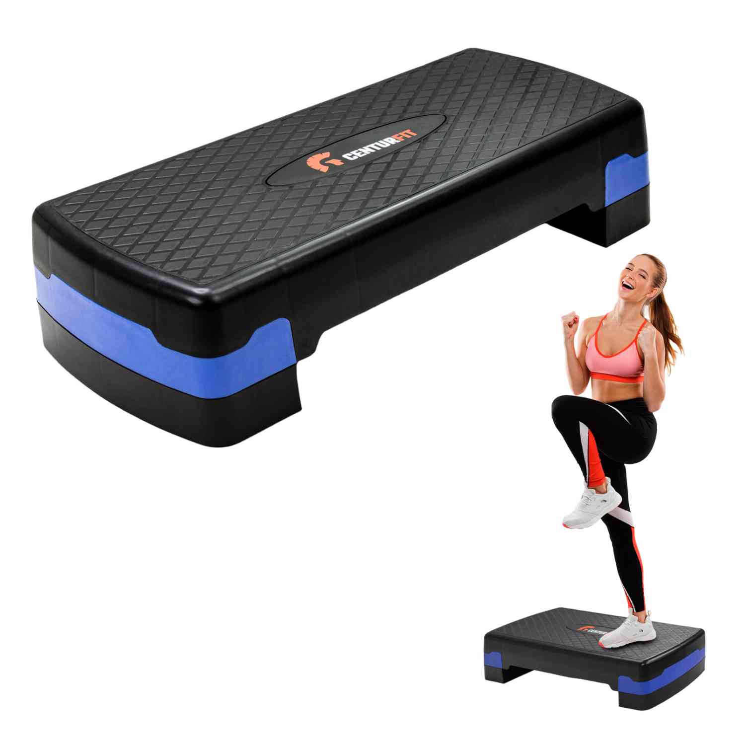 Foto 3 pulgar | Step Banco Aerobics Fitness Crosfit 9.5 A 15 Cm Ajustable Azul