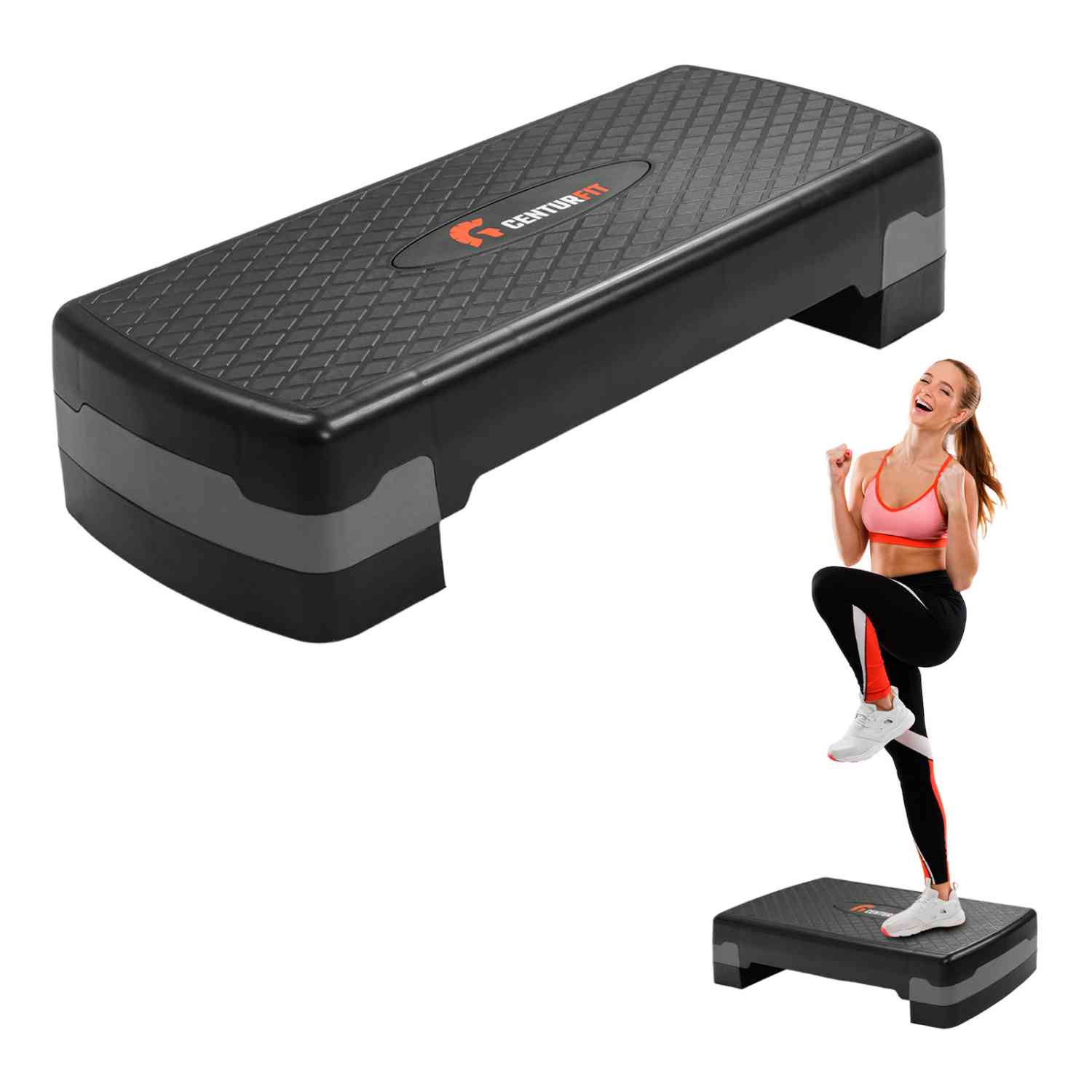 Foto 1 | Step Banco Centurfit Aerobics Fitness Crosfit 9.5 A 15 Cm Ajustable color Gris